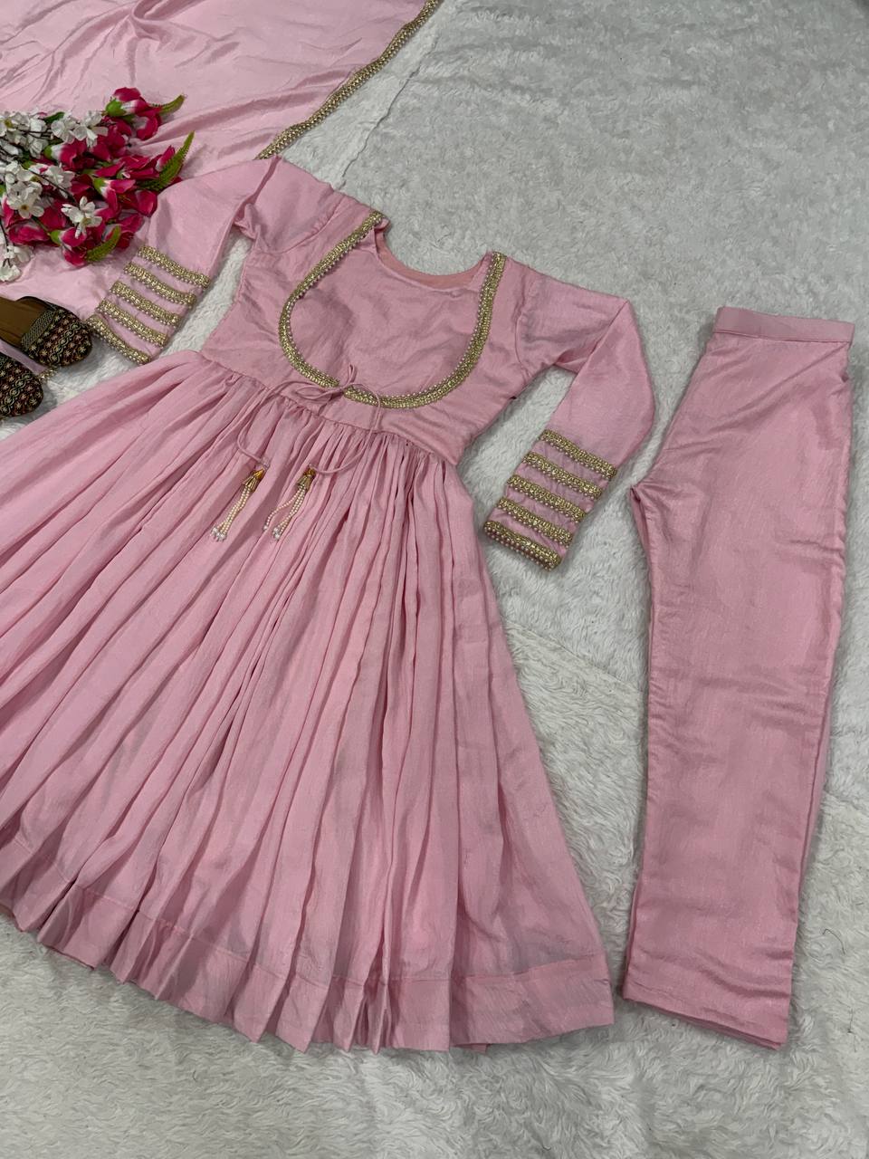 The Sovereign Rosewater Flared Anarkali